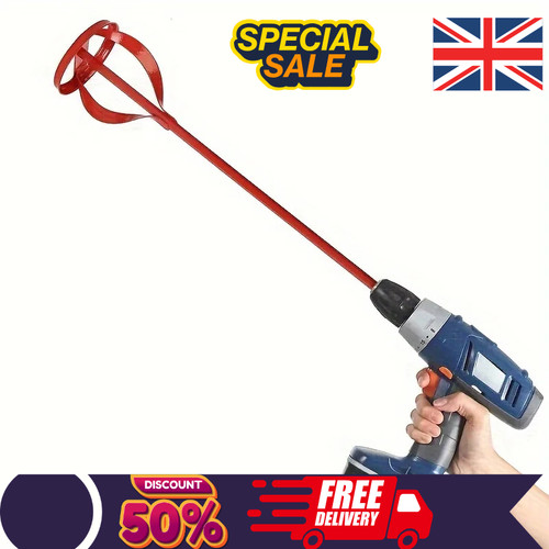 Red drill mixer paddle - red,