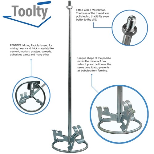 Toolty rendeer mixing paddle - toolty,